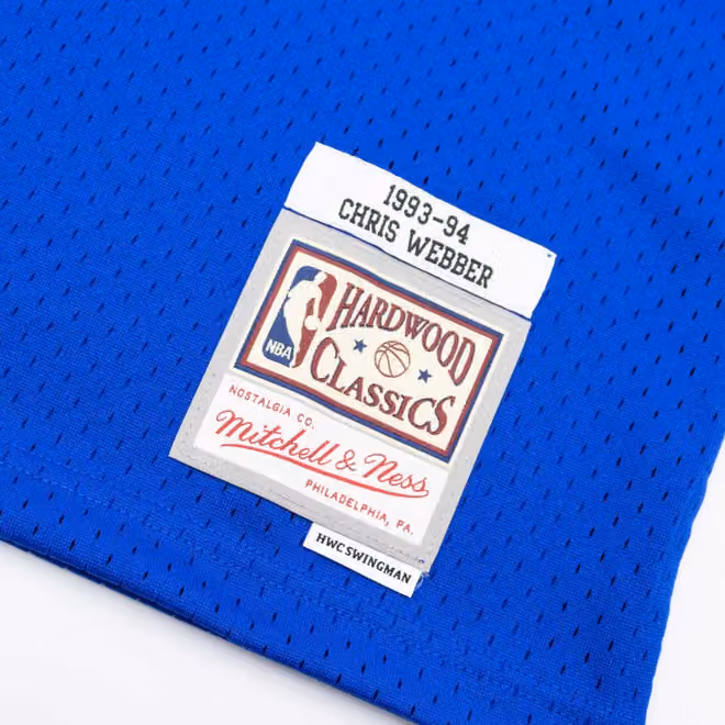 Chris Webber #4 Golden State Warriors 1993-94 Mitchell & Ness Swingman NBA Jersey Blue view 3