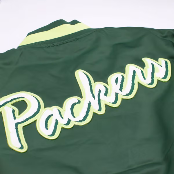 Green Bay Packers Rewind Legacy Bomber Jacket Green/Cream view 5