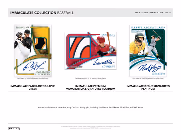 2026 Panini Immaculate Baseball Hobby Box view 3