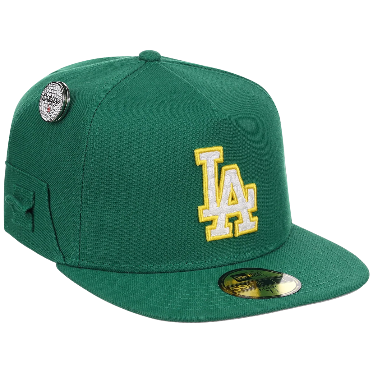 Los Angeles Dodgers MLB Augusta Bloom New Era 59FIFTY w/ Golf Pin front view