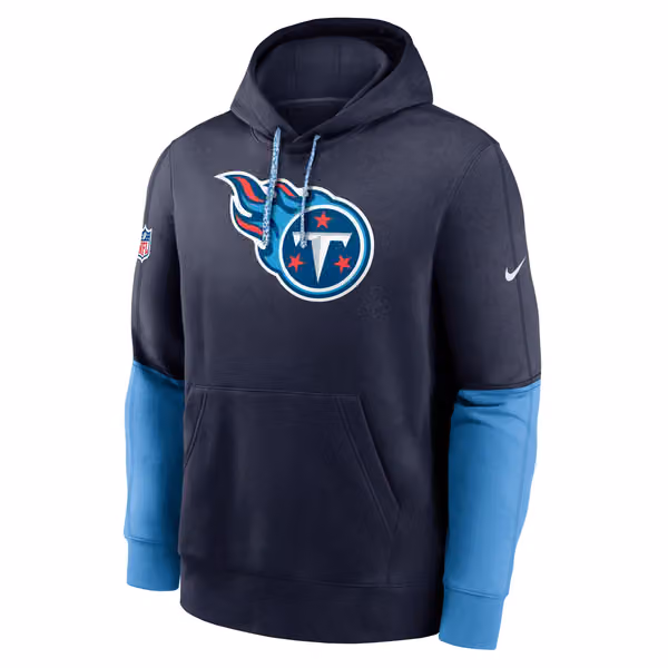 Tennessee Titans 2024 NFL Sideline Nike Club Hoodie Navy view 1
