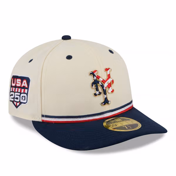 New York Mets 2026 4th of July USA 250 Low Profile 59FIFTY Fitted MLB Cap product photo