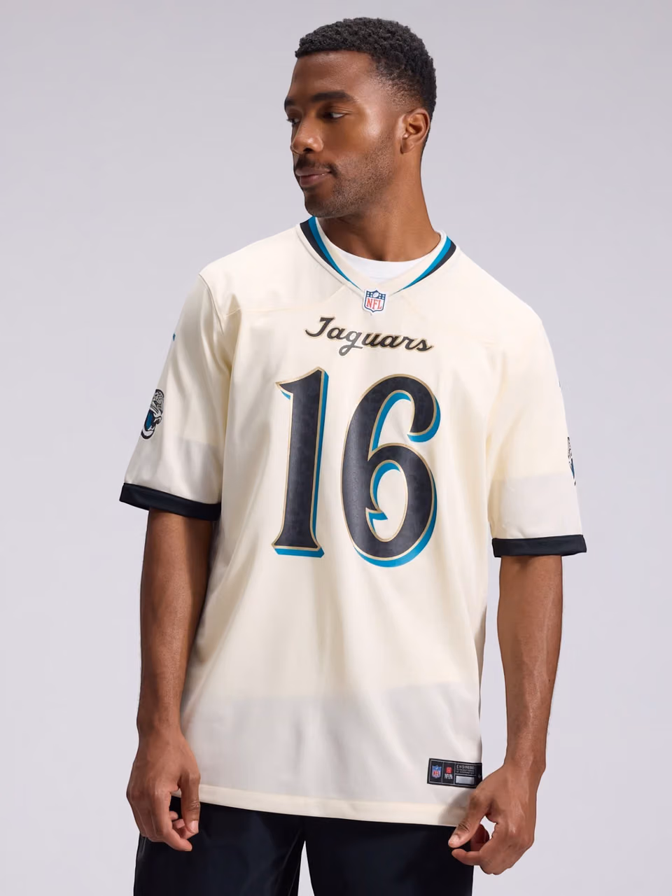 Trevor Lawrence #16 Jacksonville Jaguars 2026 Rivalries Game NFL Jersey Natural view 2