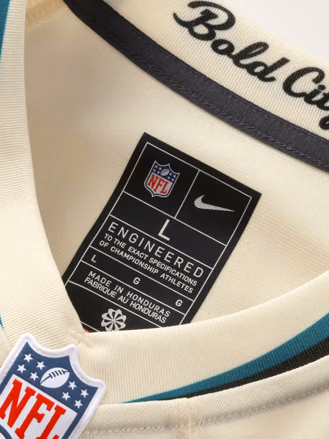 Trevor Lawrence #16 Jacksonville Jaguars 2026 Rivalries Game NFL Jersey Natural view 4