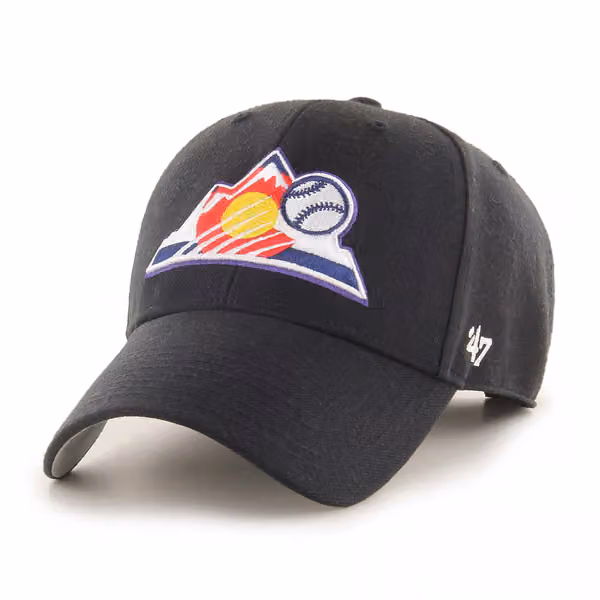 Colorado Rockies Mountain Logo '47 MVP Adjustable MLB Cap Black product photo
