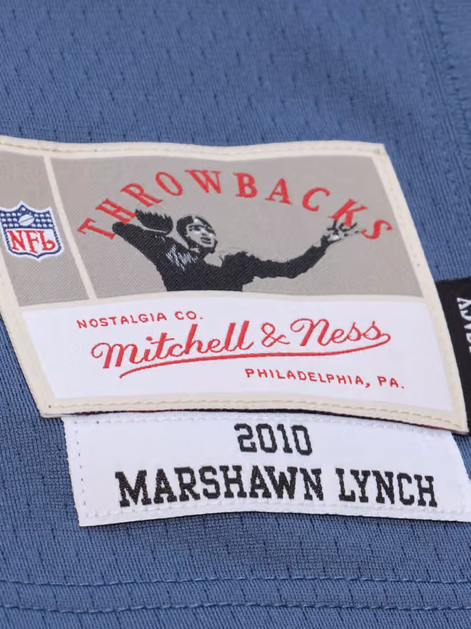 Marshawn Lynch #24 Seattle Seahawks 2010 Legacy Throwback NFL Jersey Blue view 3