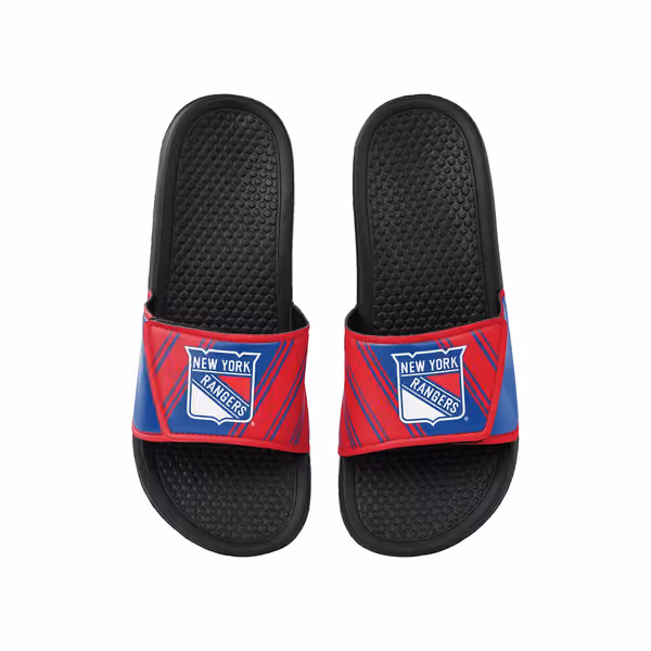 New York Rangers Legacy Velcro NHL Sport Slides view 1