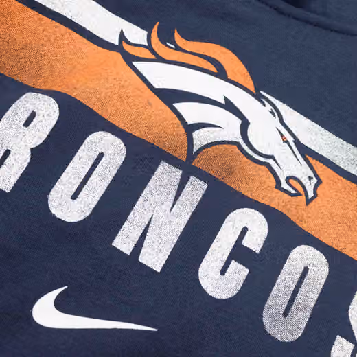 Denver Broncos NFL Team Stripes Nike Club Hoodie (YOUTH) view 4