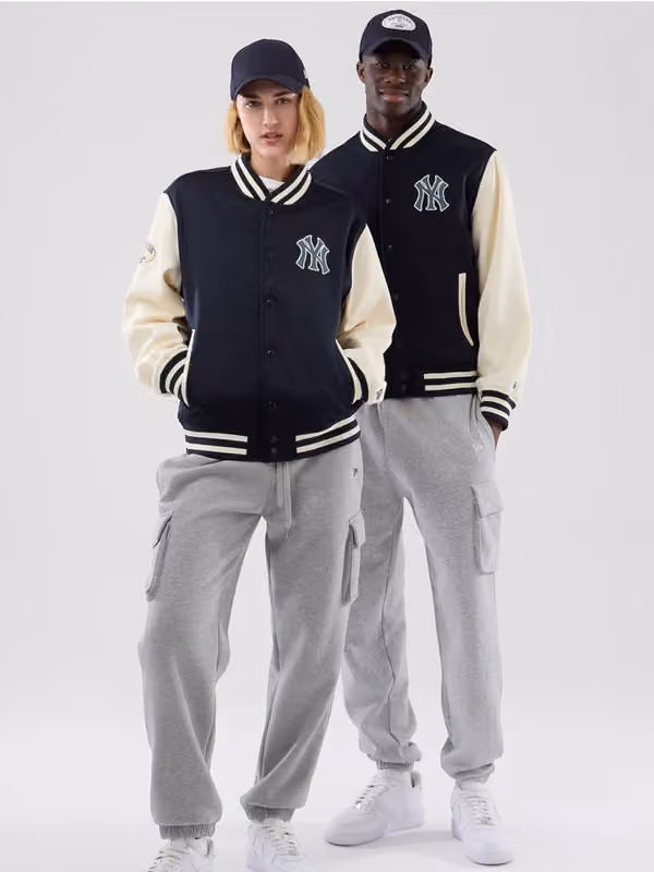 New York Yankees Varsity Jersey Bomber MLB Jacket Navy view 1