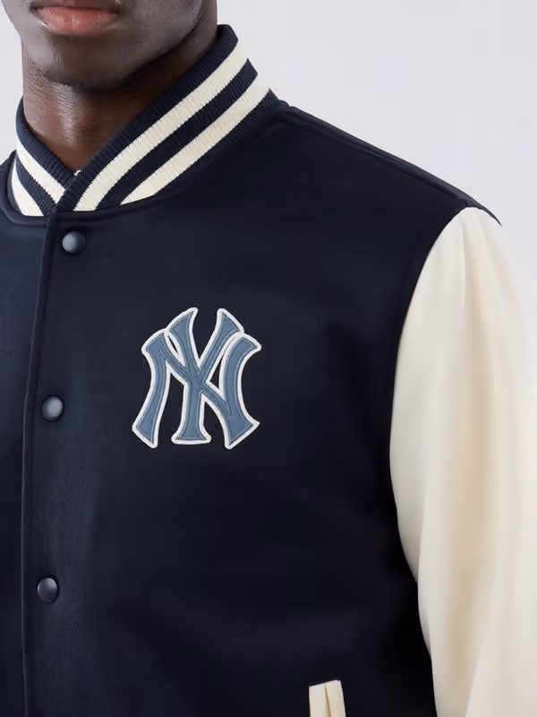 New York Yankees Varsity Jersey Bomber MLB Jacket Navy view 5