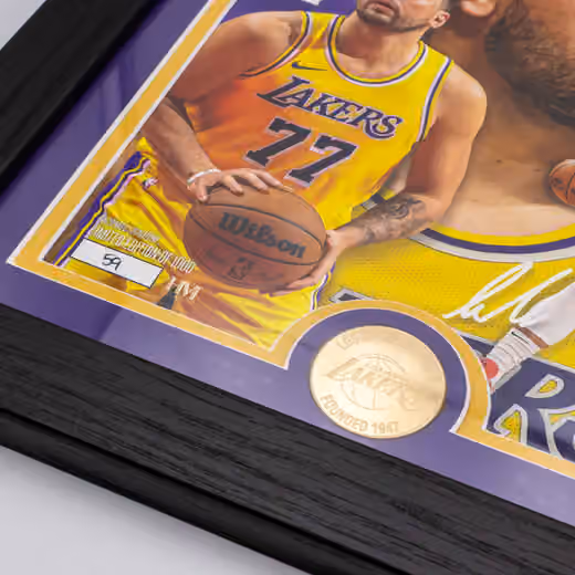 Luka Dončić Los Angeles Lakers Artist Proof Bronze Coin NBA Photo Frame view 2