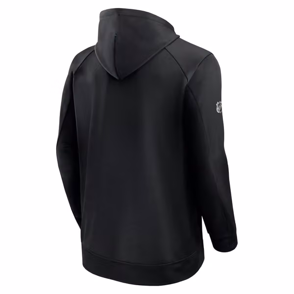 San Jose Sharks 2024/25 Authentic Pro Rink Tech NHL Hoodie Black view 2