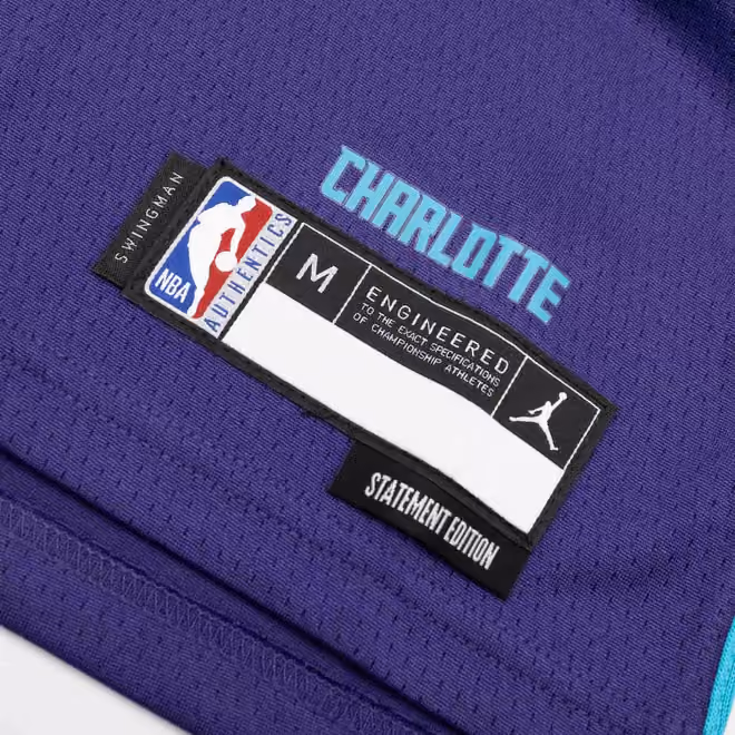 LaMelo Ball #1 Charlotte Hornets Jordan Swingman NBA Jersey Purple (YOUTH) view 5