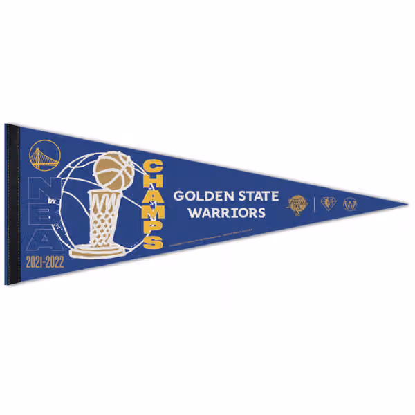 Golden State Warriors 2022 NBA Champions WinCraft Premium Pennant view 1