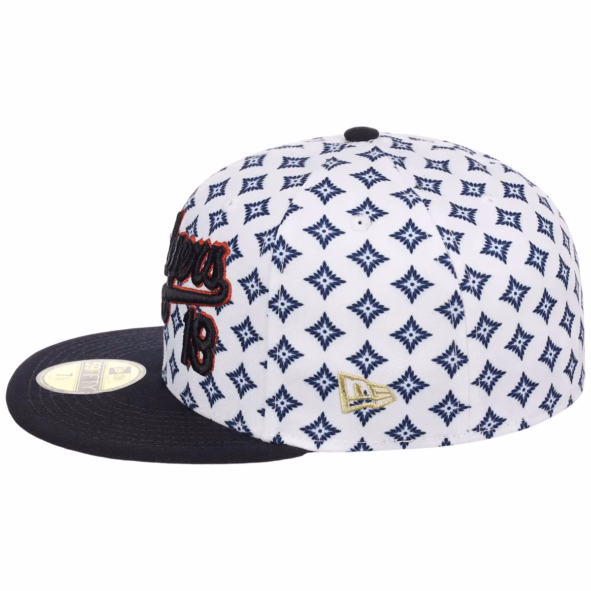 Los Angeles Dodgers Pacific Canvas New Era 59FIFTY (Multi/Dark Royal) detail view