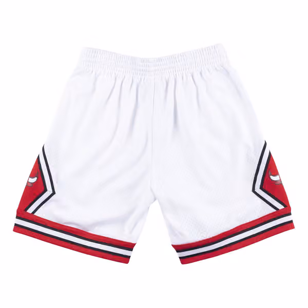 Chicago Bulls 1997-98 Mitchell & Ness Swingman NBA Shorts White view 2