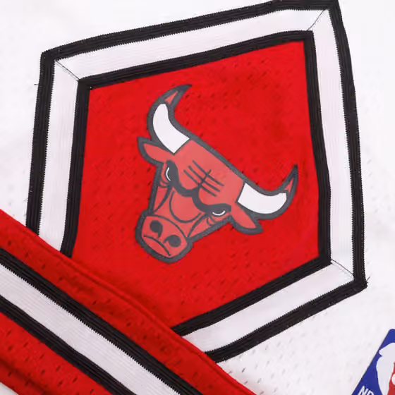 Chicago Bulls 1997-98 Mitchell & Ness Swingman NBA Shorts White view 4