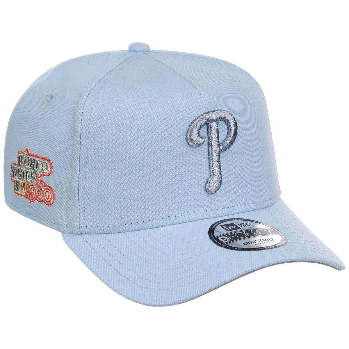 Philadelphia Phillies MLB Glacial Blue New Era 9FORTY A-Frame front view
