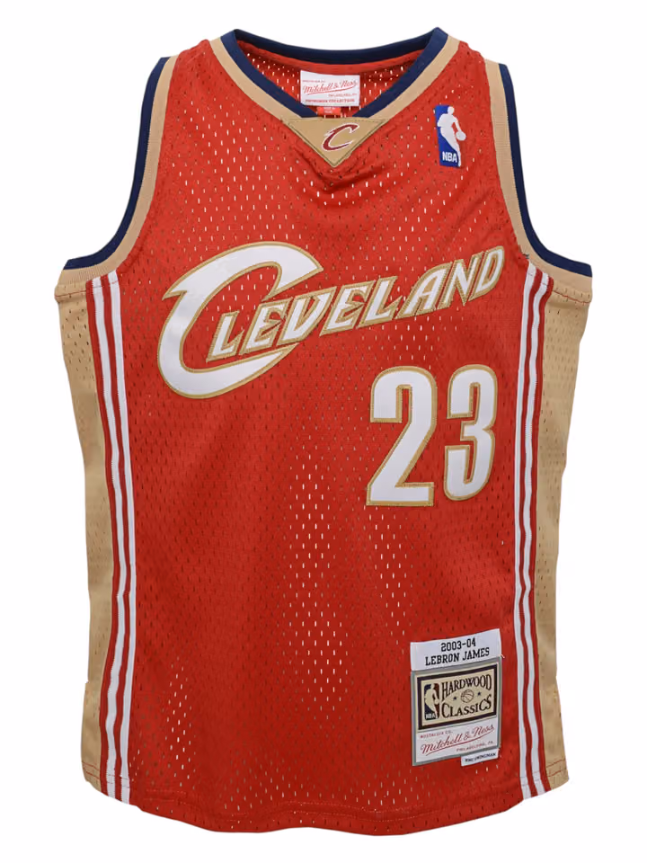 LeBron James #23 Cleveland Cavaliers 2003-04 Swingman NBA Jersey Red (YOUTH) view 2