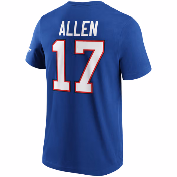 Josh Allen #17 Buffalo Bills Fanatics Player NFL T-Shirt Blue view 3
