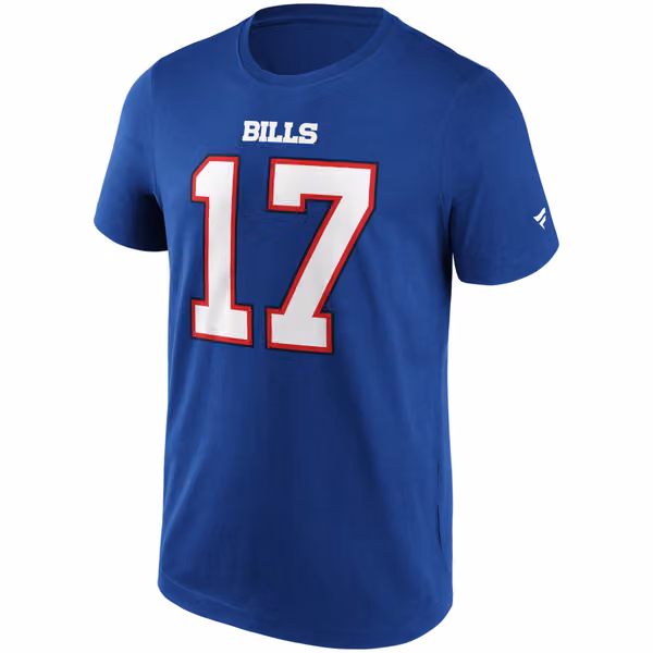 Josh Allen #17 Buffalo Bills Fanatics Player NFL T-Shirt Blue view 2