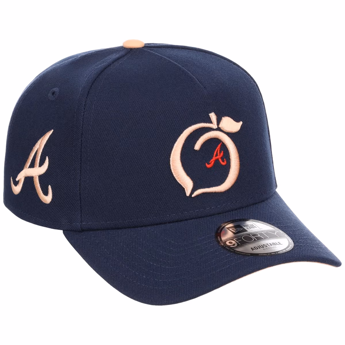Atlanta Braves Peach Atlanta Crown the City New Era 9FORTY front view
