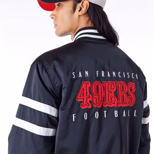 San Francisco 49ers Sport Classics Satin NFL Jacket Black view 2
