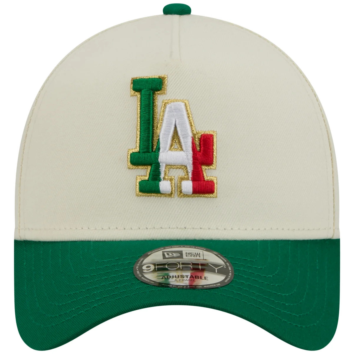 Los Angeles Dodgers Los Angeles Crown the City - MX Flag Fill - Chrome/Green New Era 9FORTY detail view