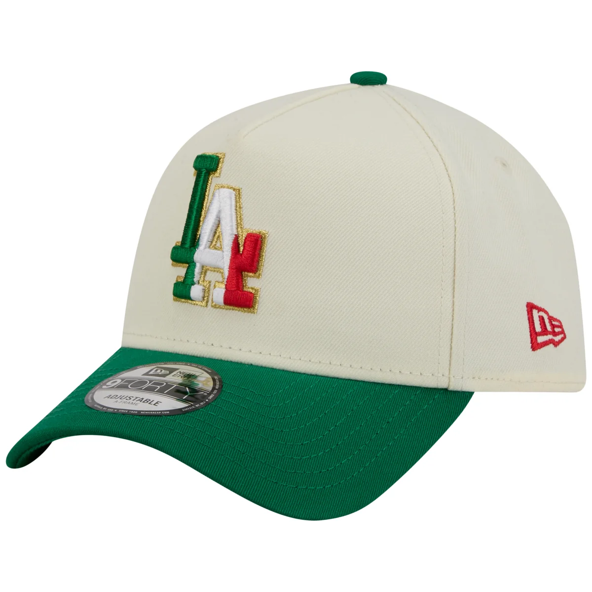 Los Angeles Dodgers Los Angeles Crown the City - MX Flag Fill - Chrome/Green New Era 9FORTY detail view
