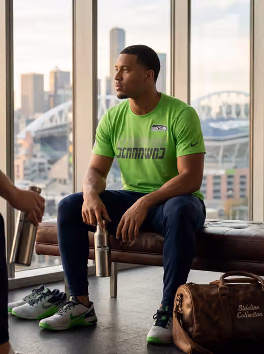 Seattle Seahawks 2026 NFL Sideline Team Issue Dri-Fit T-Shirt Green view 3