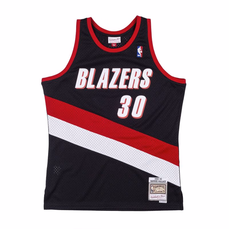 Rasheed Wallace #30 Portland Trail Blazers 1999-00 Swingman NBA Jersey Black view 1