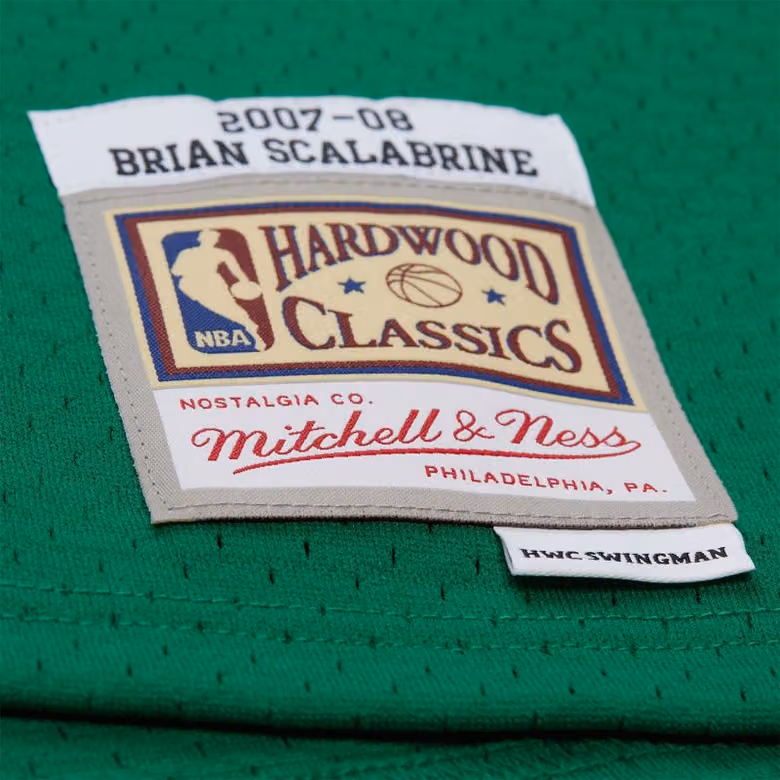 Brian Scalabrine #44 Boston Celtics 2007-08 Swingman NBA Jersey Green view 3
