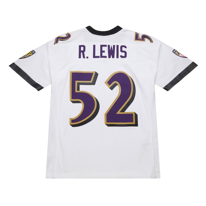 Ray Lewis #52 Baltimore Ravens 2000 Legacy Throwback NFL Jersey White view 1