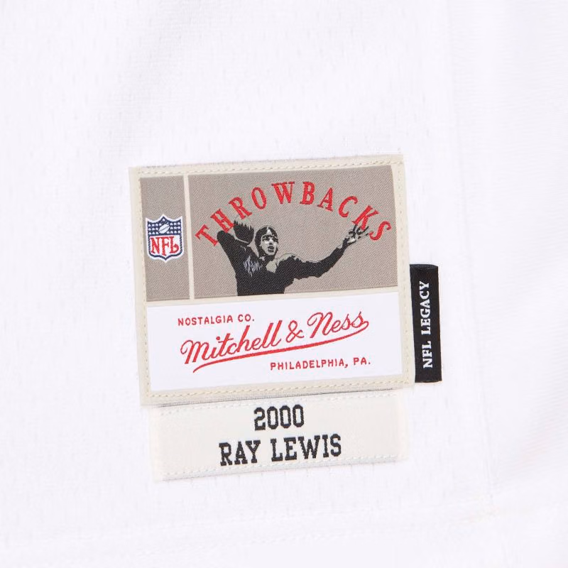 Ray Lewis #52 Baltimore Ravens 2000 Legacy Throwback NFL Jersey White view 3