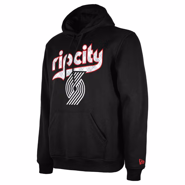 Portland Trail Blazers 2024 NBA City Edition New Era Hoodie Black view 3
