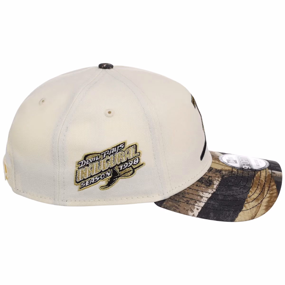 Tampa Bay Rays MLB Black Realtree Chrome New Era 9FORTY detail view
