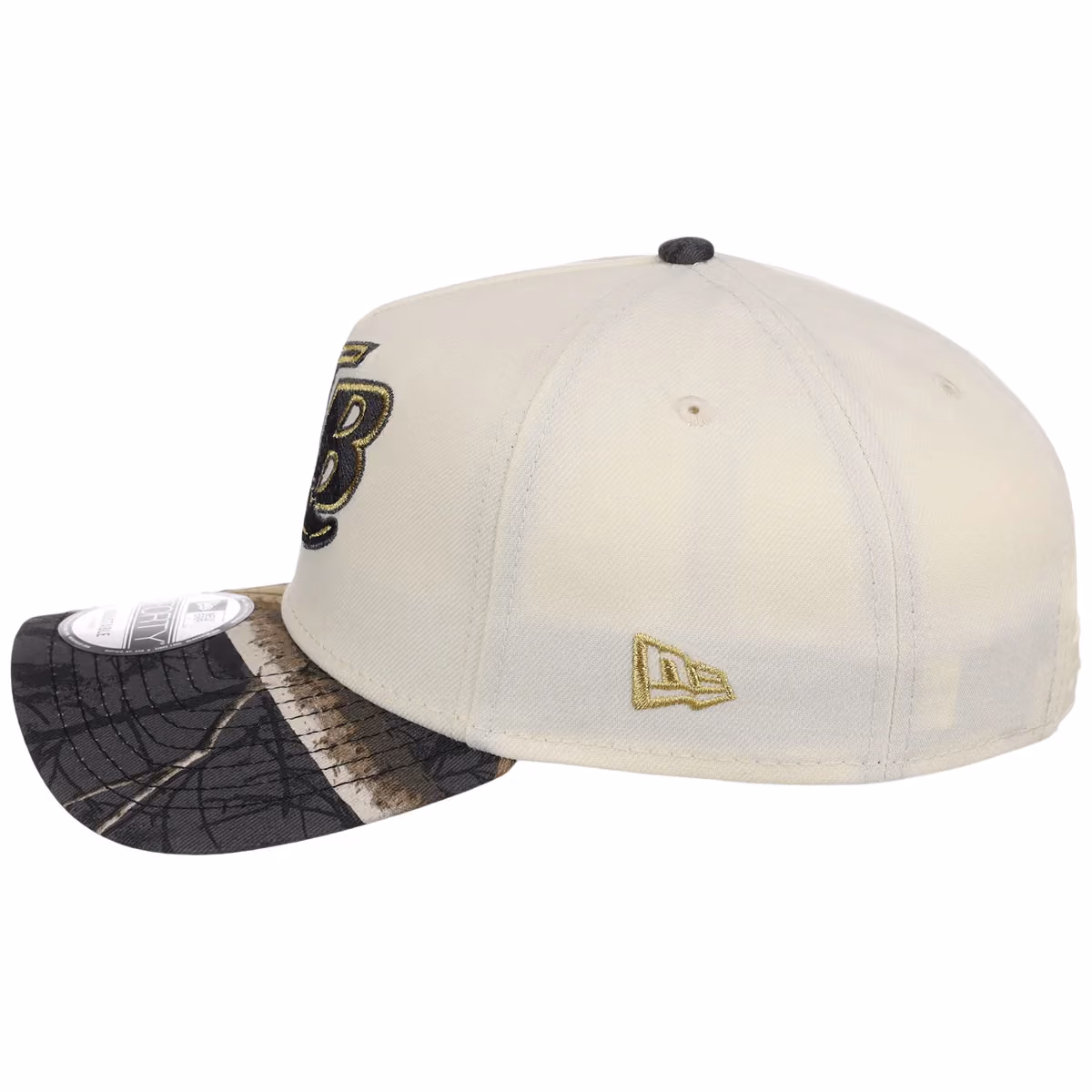 Tampa Bay Rays MLB Black Realtree Chrome New Era 9FORTY detail view