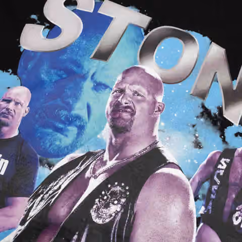Stone Cold Steve Austin Icy Mitchell & Ness WWE Legend T-Shirt Black view 3