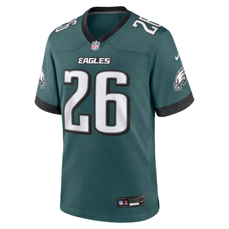 Saquon Barkley #26 Philadelphia Eagles 2026 Game NFL Jersey Green view 2