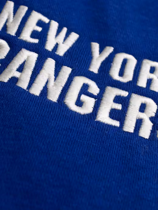 New York Rangers Letterman Hooded NHL Jacket Blue view 4