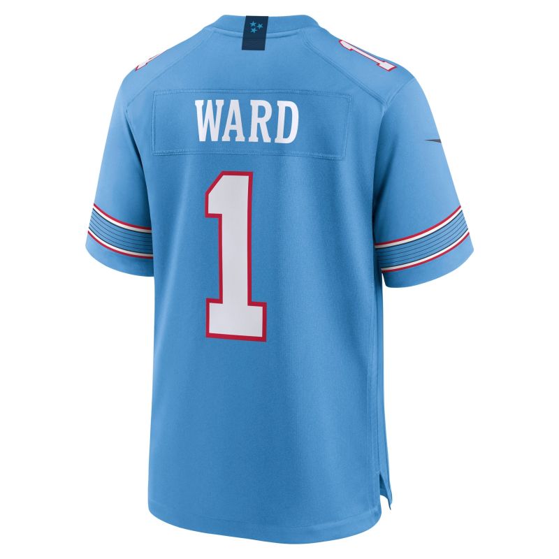 Cam Ward #1 Tennessee Titans 2026 Game NFL Jersey Blue view 3