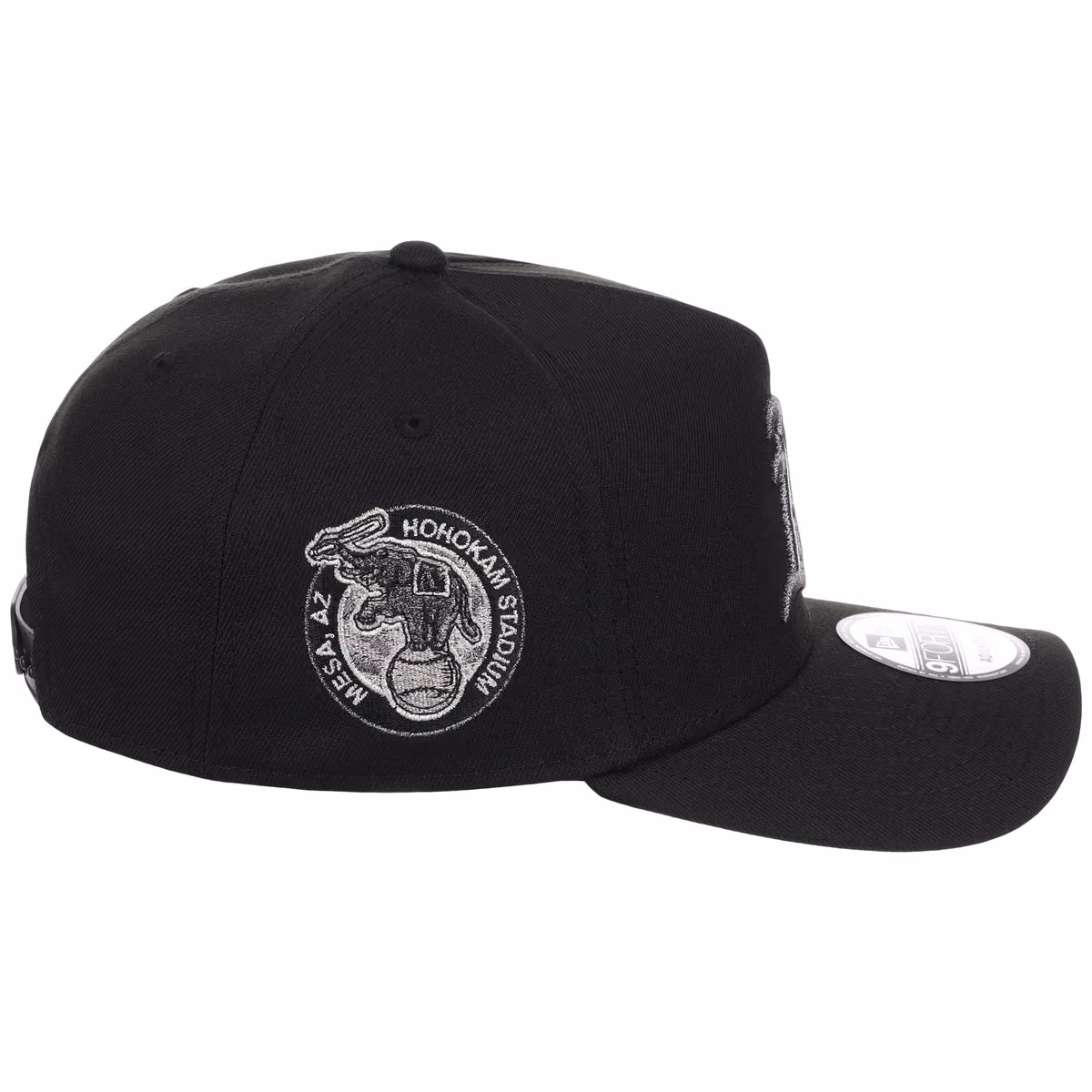 Oakland Athletics MLB Liquid Titanium New Era 9FORTY A-Frame detail view