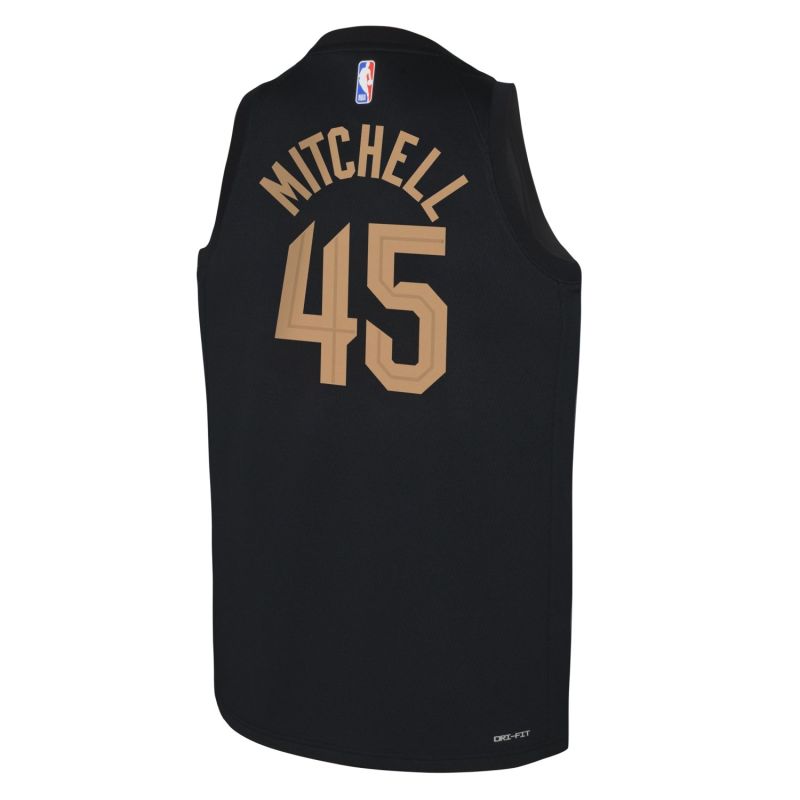 Donovan Mitchell #45 Cleveland Cavaliers Statement Swingman NBA Jersey Black (YOUTH) view 3