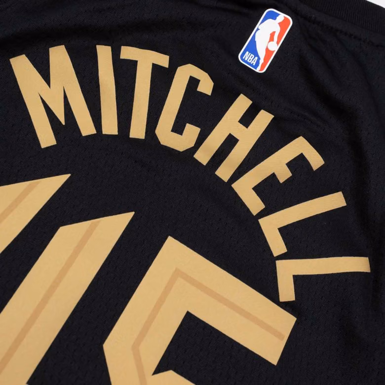 Donovan Mitchell #45 Cleveland Cavaliers Statement Swingman NBA Jersey Black (YOUTH) view 4