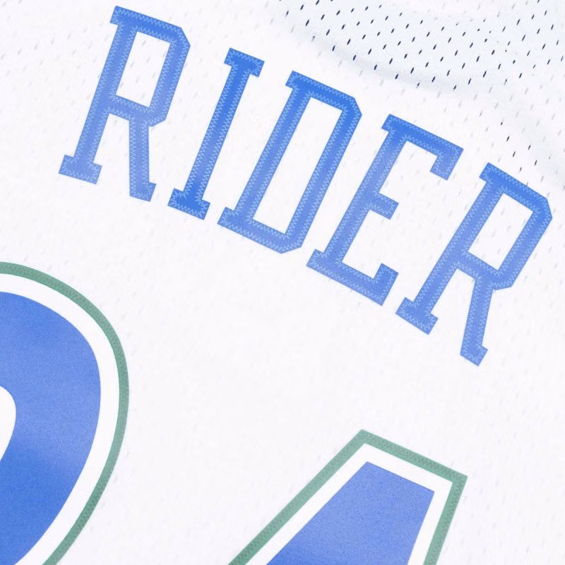 Isaiah Rider #34 Minnesota Timberwolves 1995-96 Mitchell & Ness Swingman NBA Jersey White view 4