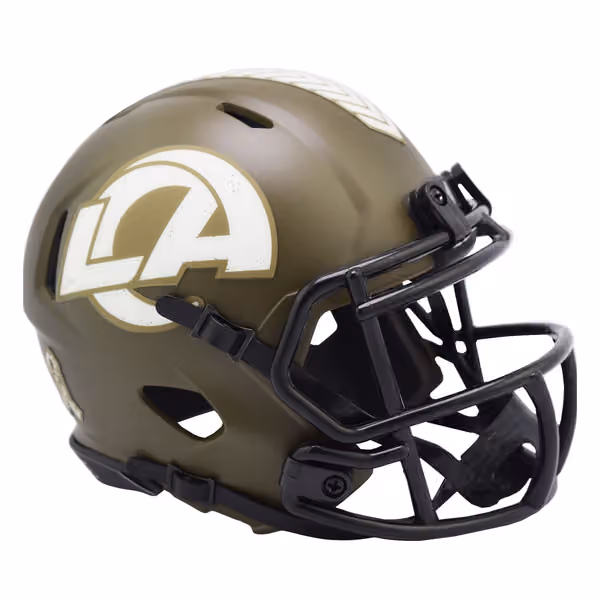 Los Angeles Rams 2022 Salute to Service NFL Speed Mini Helmet view 1