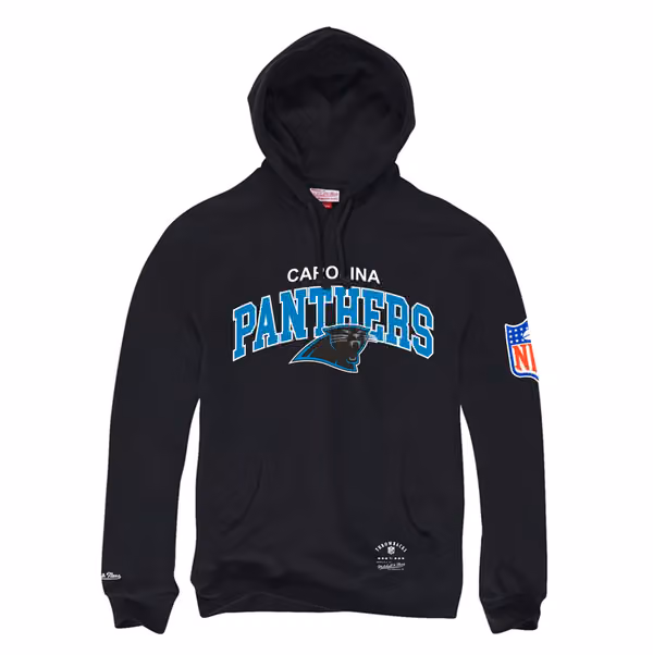 Carolina Panthers Mitchell & Ness Classic Arch NFL Hoodie Black view 1