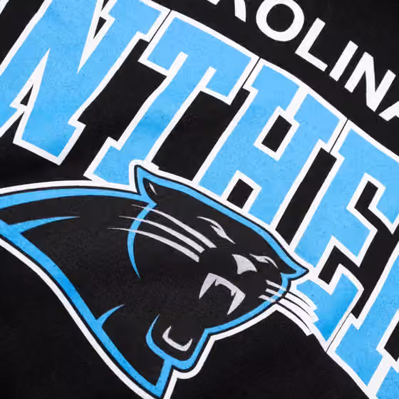 Carolina Panthers Mitchell & Ness Classic Arch NFL Hoodie Black view 3