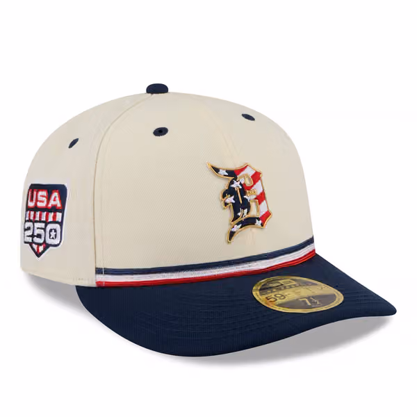 Detroit Tigers 2026 4th of July USA 250 Low Profile 59FIFTY Fitted MLB Cap product photo