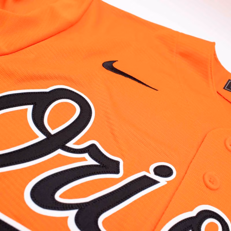 Baltimore Orioles Replica Alternate 2 MLB Jersey Orange view 3